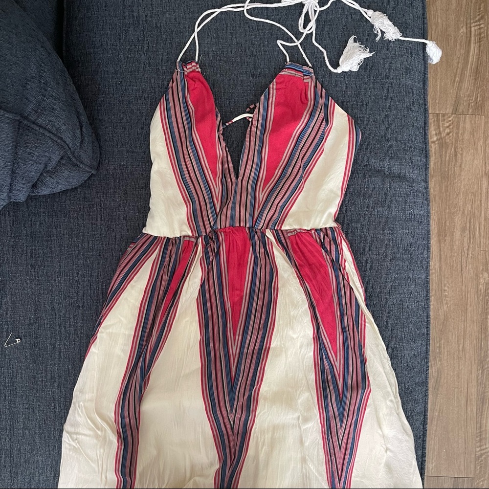 Flowy pattern maxi dress